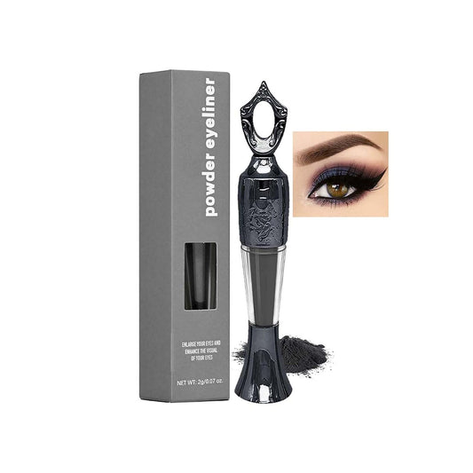 Powder Eyeliner, Multi-Use Eyeliner Powder Long-Wearing & Smudge-Proof Intense Color Easy to Apply, Gentle & Skin-Friendly Formula, Smoothly Outlines the Eye-Liner for Women, #01 Black
