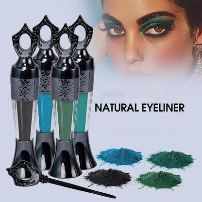 Powder Eyeliner, Multi-Use Eyeliner Powder Long-Wearing & Smudge-Proof Intense Color Easy to Apply, Gentle & Skin-Friendly Formula, Smoothly Outlines the Eye-Liner for Women, #01 Black